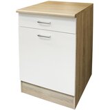 Modern Living Kuhinjska Spodnja Omarica Andy, Bela, Barva Hrasta | Shoptok.si