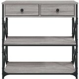  Konzolni stol siva boja hrasta 75x28x75 cm konstruirano drvo | shoptok.hr