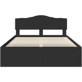 Krevetna konstrukcija Crna 160 x 200 cm Čvrsto borovo drvo | shoptok.hr