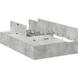 Maison Chic Posteljni Okvir - Dvoposteljna postelja Betonska siva Beton Enojna Trdna, (22081657) | Shoptok.si