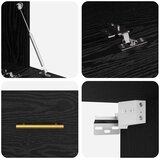 vidaXL Omarica na steni Črni hrast 100 x 36.5 x 35 cm Konstruiran les | Shoptok.si