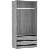 Furnova Garderobna omara siva sonoma 100x50x200 cm inženirski les, (21930103) | Shoptok.si