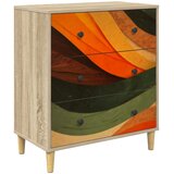 Komoda BONN Retro valni uzorak 66 x 36,5 x 75 cm Sonoma | shoptok.hr
