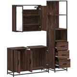 vidaXL 3-dijelni set kupaonskog namještaja boja smeđeg hrasta drveni | shoptok.hr