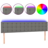 Maison Chic LED Posteljno vzglavje - Vzglavna omarica - Nočna omarica temno sivo 180x5x78/88 cm blago, (21708437) Cene