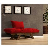 Hanah home vrtna sofa s jednim sjedištem i jastukom, boja oraha i crvene boje | Eponuda.ba
