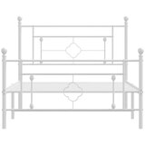 Metalni okvir kreveta uzglavlje i podnožje bijeli 107x203 cm | shoptok.hr