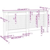  Pokrovi za radijator 2 kom bijeli 172 x 19 x 81,5 cm MDF | shoptok.hr
