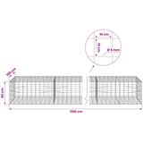  Gabion s žicom debljine 5 mm i mrežom 10x10 cm 1100x100x50 cm | shoptok.hr