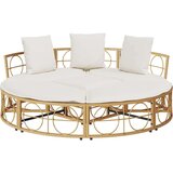 vidaXL Zunanja lounge postelja brez baldahina Poly Rattan Cene