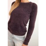 Kesi Włoski Women's sweater alpaca with a round neckline brown | Shoptok.si
