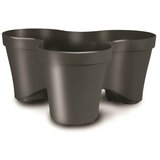 Roma plastična tegla Rome (Vanjska dimenzija (D x Š x V): 38,5 x 38,54 x 17 cm, Plastika, Antracit) Cijene
