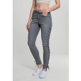 Urban Classics Women's denim pants Lace Up Skinny - grey | ePonuda.com
