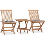  3-dijelni sklopivi vrtni blagovaonski set od masivne tikovine | shoptok.hr