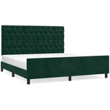  Okvir za krevet bez madraca tamnozeleni 160x200 cm baršunasti | shoptok.hr