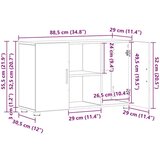  Kreveta Betonski sivi 88 5 x 30 5 x 55 5 cm Konstruirano drvo | shoptok.hr