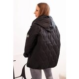 Kesi Włoski Women's quilted jacket with a hood black | shoptok.hr