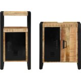 vidaXL Komplet pohištva za kopalnico 2 pcs Rjava Trd, grob mango les | Shoptok.si