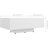  Stolić za kavu bijeli 85 x 55 x 31 cm od konstruiranog drva | Eponuda.com