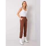 RUE PARIS Sweatpants-RV-DR-6120.03P-dark brown Cene