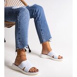 Gemre White platform slides Linah | Shoptok.si