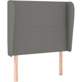  Uzglavlje s ušima tamnosivo 83 x 23 x 118/128 cm od tkanine | shoptok.hr