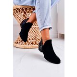 Maciejka Women's Leather Boots Black With Flowers | ePonuda.com