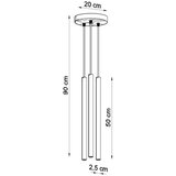 Sollux Lighting SL.0471 - visilica na sajli PASTELO 3P 3xG9/8W/230V crna | Eponuda.com