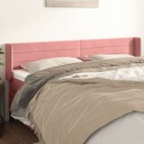  Uzglavlje s ušima ružičasto 203x16x78/88 cm baršunasto Cijene