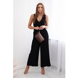 Kesi Włoski Pleated viscose jumpsuit black | shoptok.hr