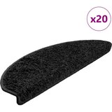  Prostirke za stepenice 20 kom 65x21x4 cm Crne poluokrugle velike | shoptok.hr