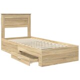 Okvir za krevet Sonoma hrast i srebrna 75 x 190 cm | shoptok.hr