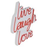 WALLXPERT zidna LED dekoracija Live Laugh Love Red | ePonuda.com