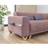 Miuform Rožnata raztegljiva/s prostorom za shranjevanje kotna sedežna garnitura (desni kot/v obliki črke L) Classy Sophie – | Shoptok.si