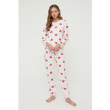 Trendyol White Heart Knitted Pajamas Set Cijene
