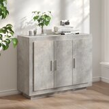 Komoda siva boja betona 92x35x75 cm od konstruiranog drva | shoptok.hr