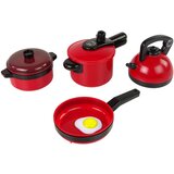  Dječji set crvenih lonaca za igru + pribor | shoptok.hr