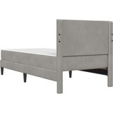  Okvir kreveta s madracem Svijetlo siva 90 x 190 cm Baršun | shoptok.hr