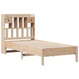  Krevet s regalom za knjige bez madraca 75x190 cm borovina | shoptok.hr