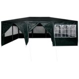 vidaXL party šator s 10 bočnih zidova Zeleni 6x4 m PE | shoptok.hr