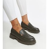 Gemre Dark Green Eco Leather Loafers Mladenka | Shoptok.si