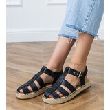 D/CEO Black closed espadrille sandals Kleona | shoptok.hr