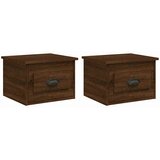  Zidni noćni ormarići 2 kom smeđa boja hrasta 41,5x36x28 cm | shoptok.hr