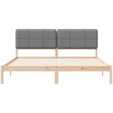  Krevetni okvir s tapiciranim uzglavljem Svijetlo siva Svjetlosiva 205.5 x 185.5 x 84.5 cm | shoptok.hr