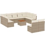 Maison Chic Seti vrtnega pohištva - Vrtna garnitura - Vrtni pohištvo set 12-delna z blazinami bež poli ratan, (21817591) | Shoptok.si