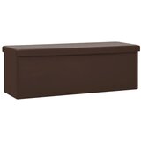  Sklopiva klupa za pohranu smeđa PVC | Eponuda.com