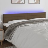  LED uzglavlje tamnosmeđe 180x5x78/88 cm od tkanine | shoptok.hr