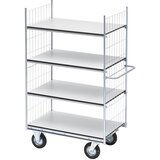 HelgeNyberg Nivojski ESD-voziček SERIJE 300, 4 police, DxŠxV 990 x 650 x 1730 mm | Shoptok.si