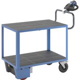 eurokraft pro montažni voziček z električnim pogonom, 2 polici iz umetne mase, dxšxv 1470 x 700 x 1300 mm, modre barve Cene