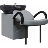  Stolica za šampon Svijetlo siva i crna 136 x 60 x 92 cm tkanina | shoptok.hr